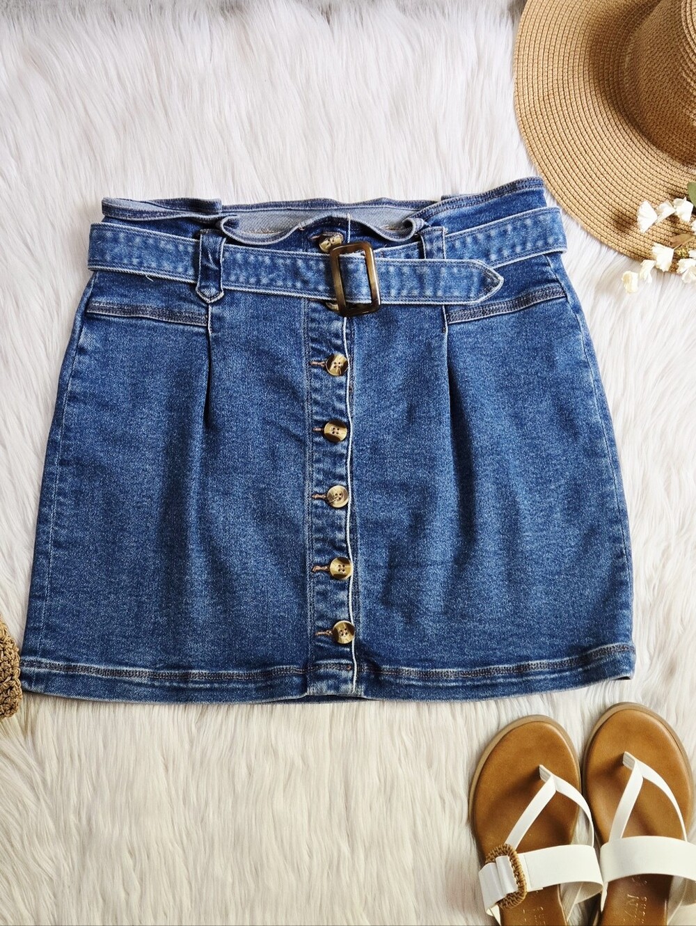 Dear John Elysee South Beach Mini Skirt Denim - Picture 3 of 4